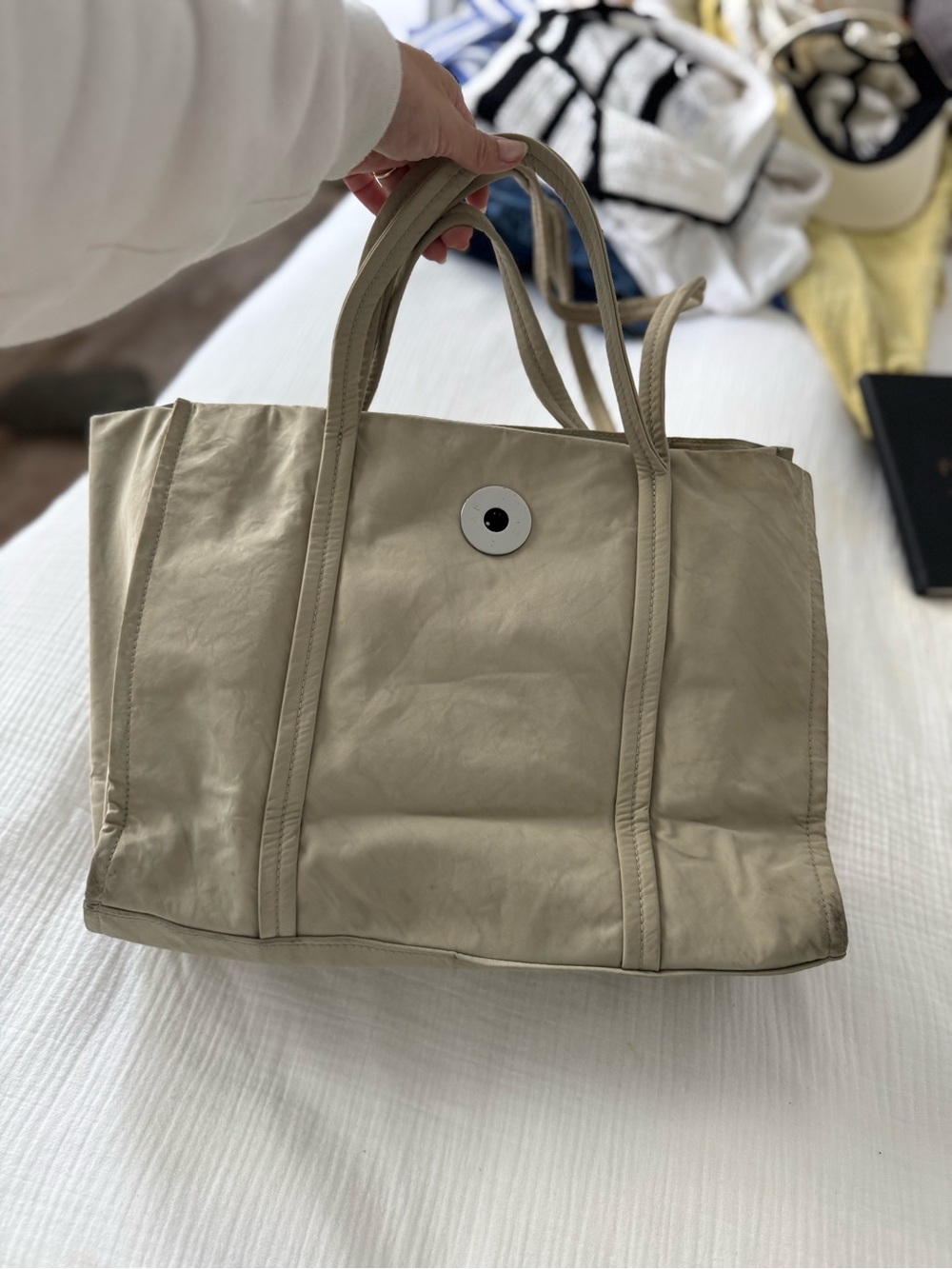 Everyday Neutral Tote Bag in Beige